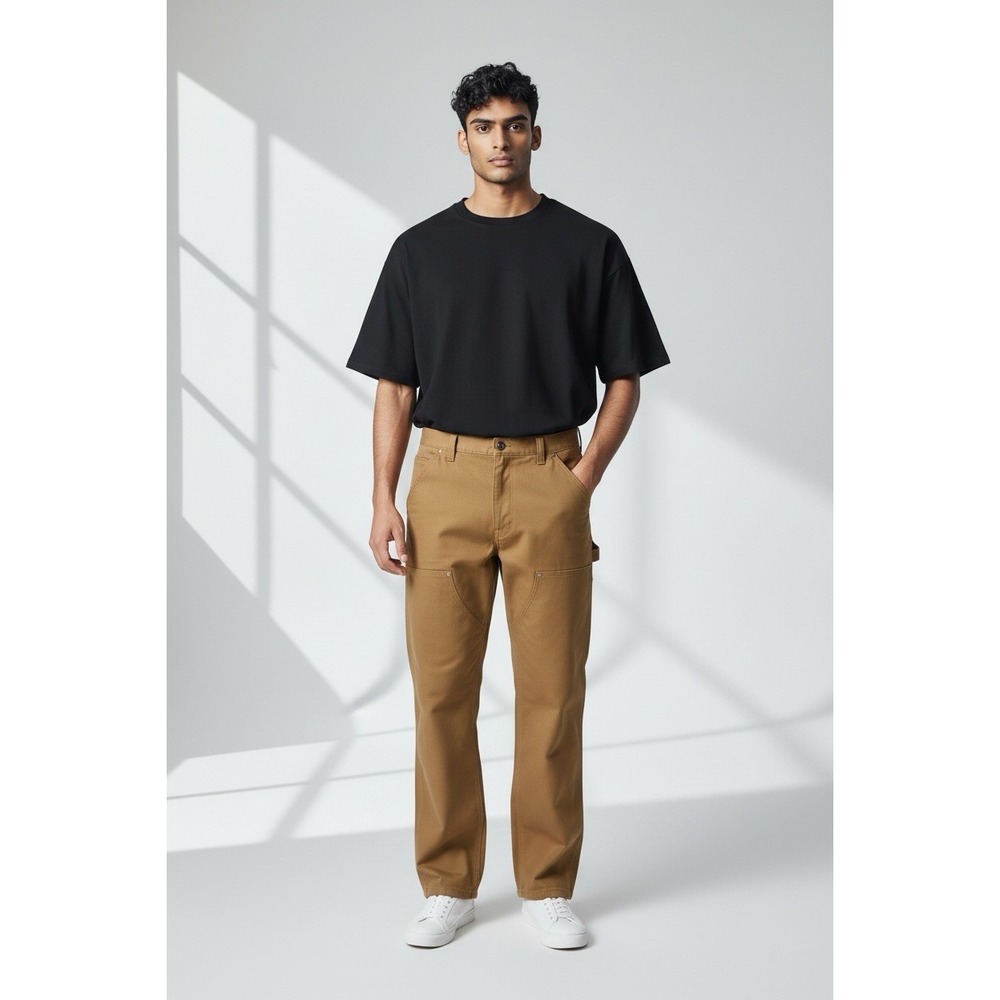 Carhartt Men's Relaxed Fit Work Pants 32x32 Brown Tan Canvas Carpenter Utility